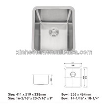 Single bowl undermount Stainless Steel Sink